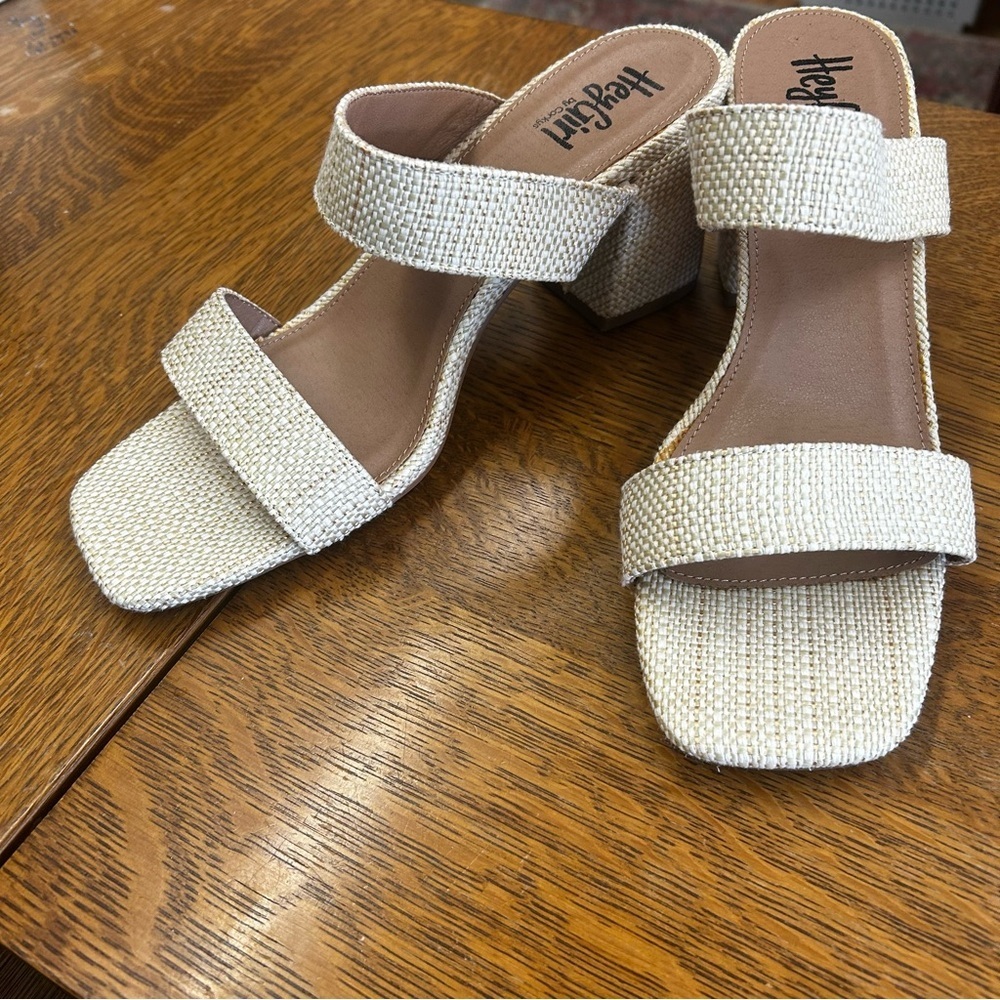 NWOB Hey Girl by Corkys Divine Women’s Slip-on Sandals Raffia Sz 11 Beachy Boho
